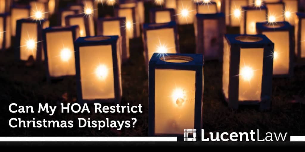 Lit Christmas Lanterns On The Ground