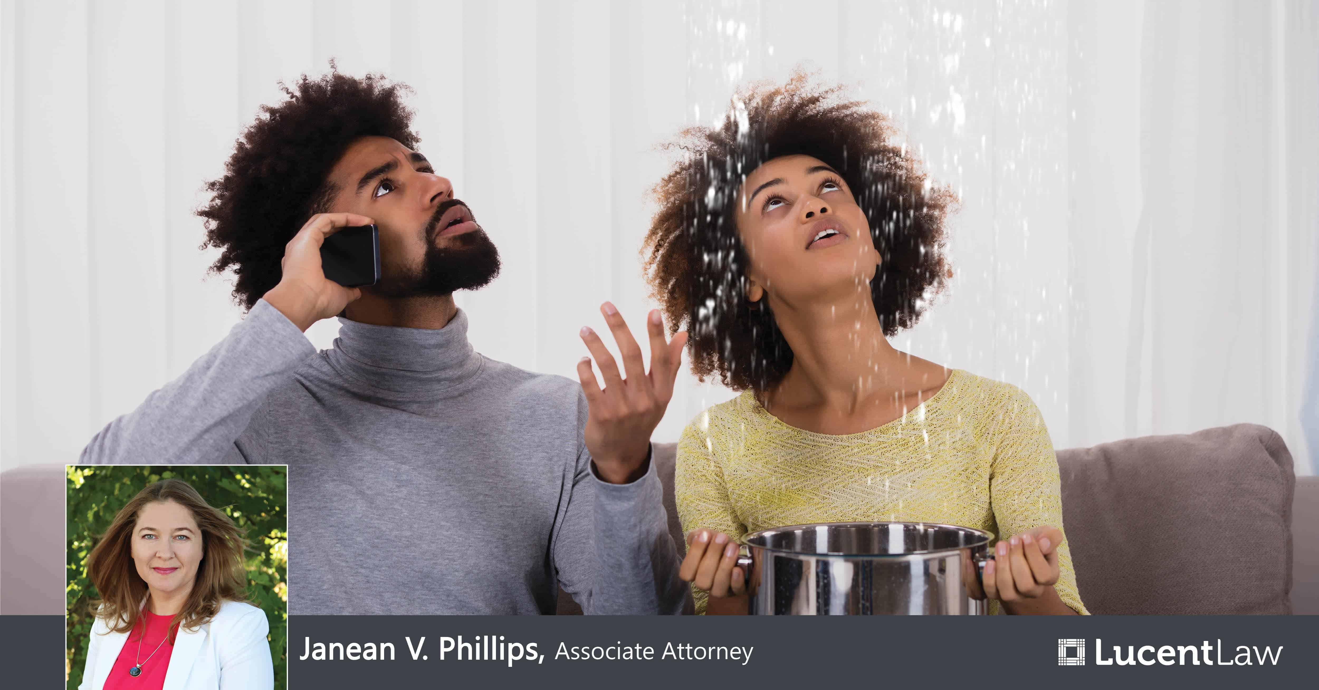 Young African American Couple Discovering Their Ceiling Has A Large Problem.