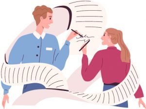 Couple Signing Deed